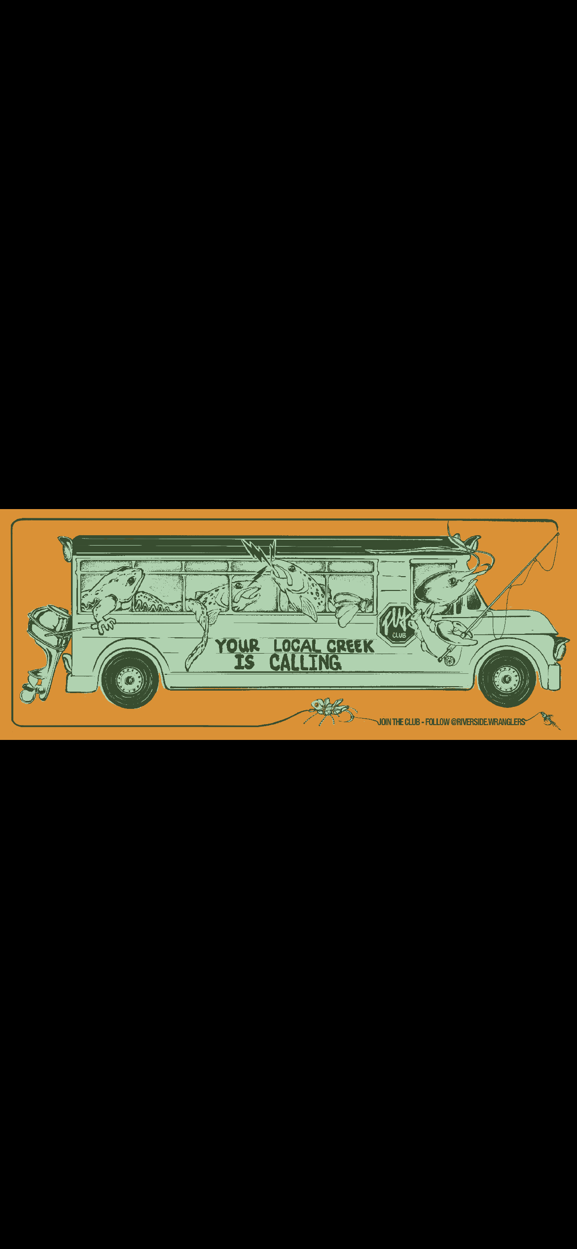 Fish Bus - Fly Fishing Bumper Sticker
