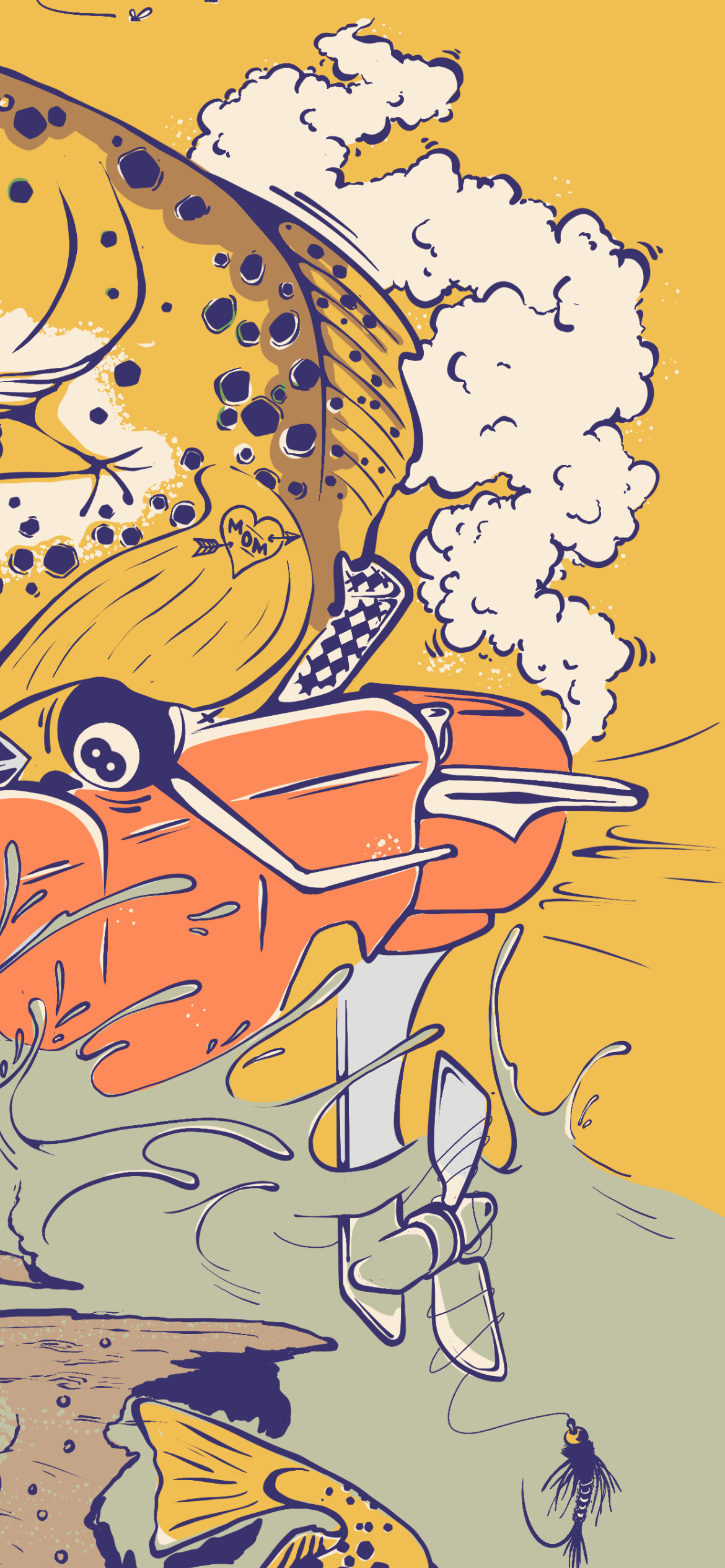 Hot Rod - Trout Print